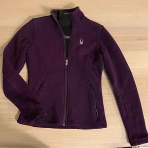 Spyder Womens Soar Full Zip Jacket Base Layer Sz XS Purple